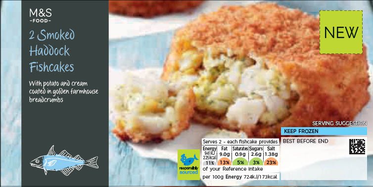 2 Smoked Haddock Fishcakakes
