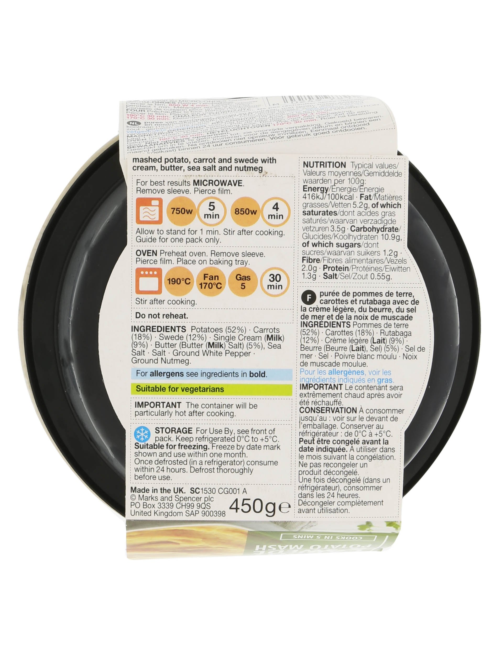 Carrot And Swede  Mash