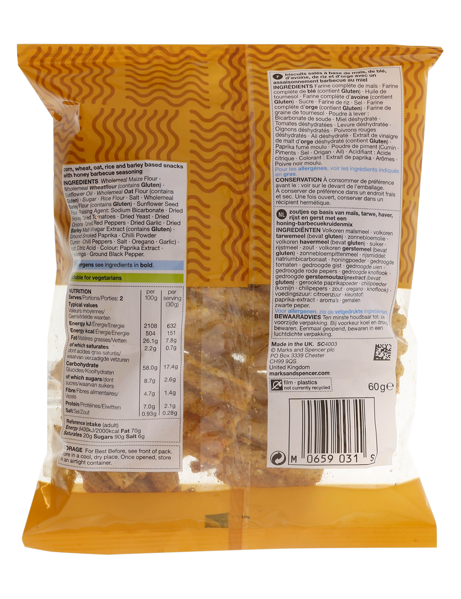 Wholegrain Snacks Honey Barbecue