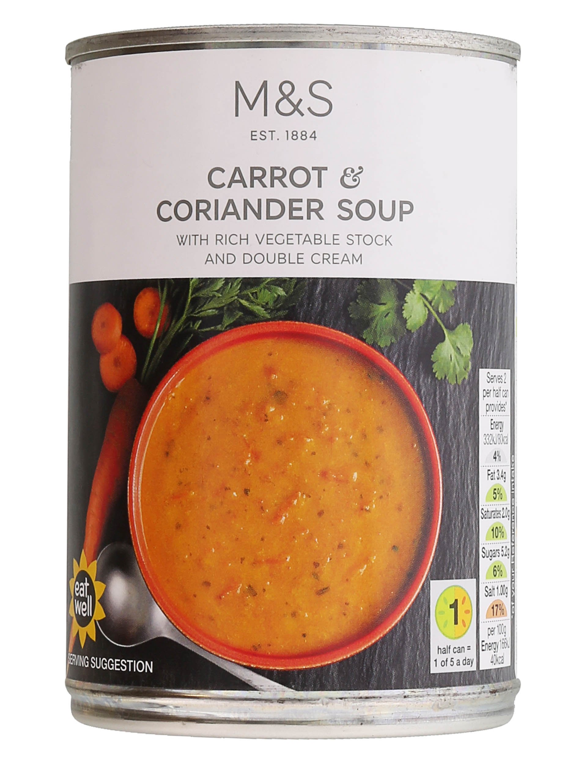 Carrot & Coriander Soup Marks & Spencer Cyprus