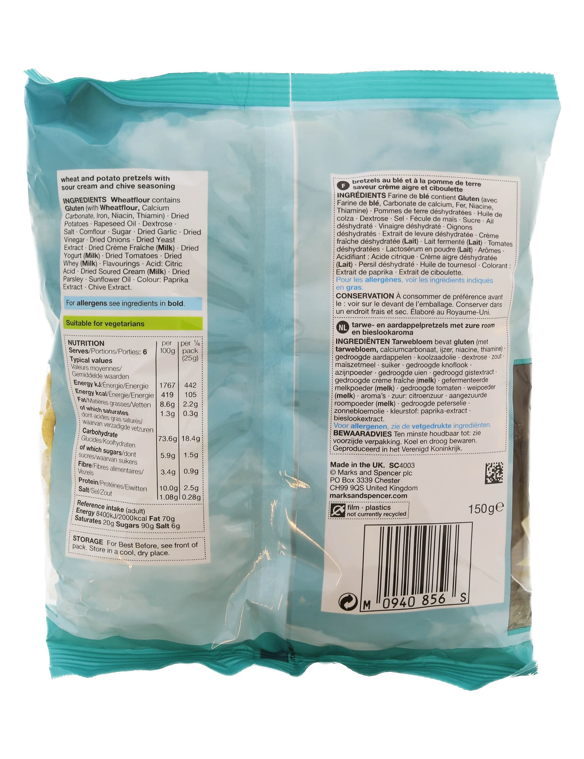 Sour Cream & Chive Pretzels.