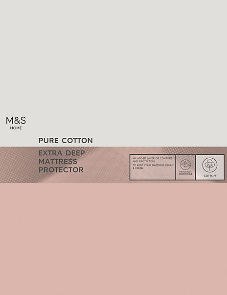 Pure Cotton Extra Deep Mattress Protector 