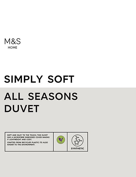 M&S Comfortably Cool 13.5 Tog All Season Duvet - SGL - White, White by  Marks & Spencer