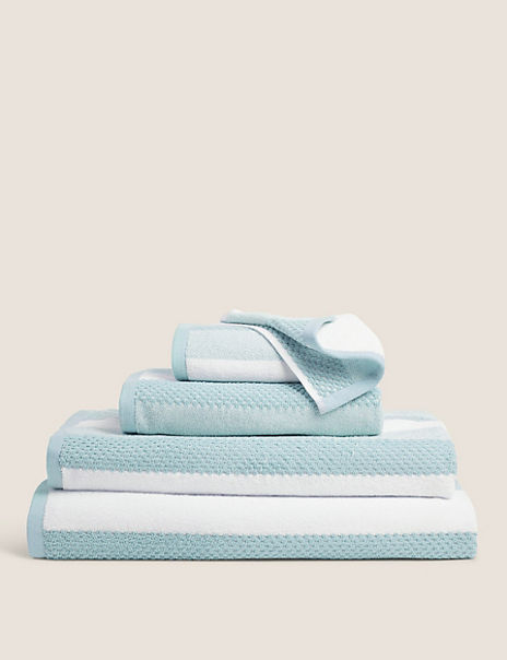  Pure Cotton Striped Textured Towel 