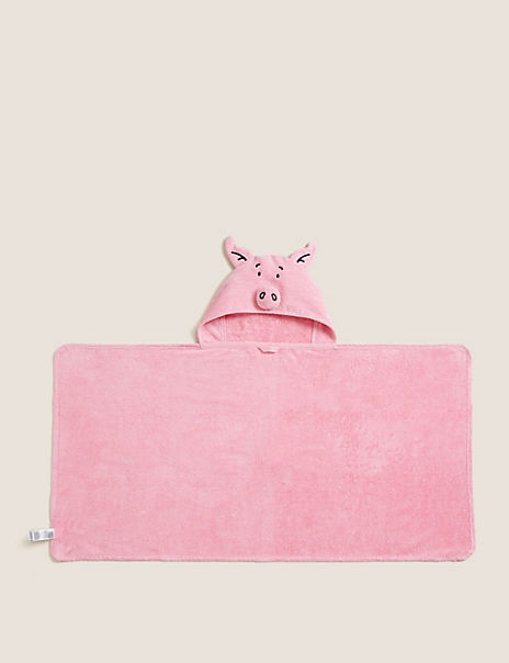 Pure Cotton Percy Pig™ Kids Hooded Towel