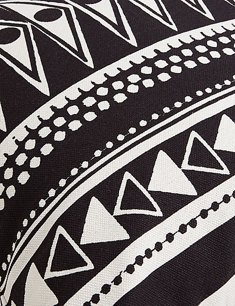 Pure Cotton Geometric Cushion Cover