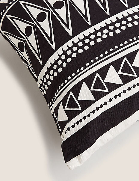 Pure Cotton Geometric Cushion Cover