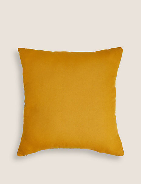 Cotton Geometric Embroidered Cushion