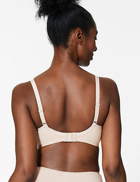 Embroidered Crossover Non-Wired Full Cup Bra A-E
