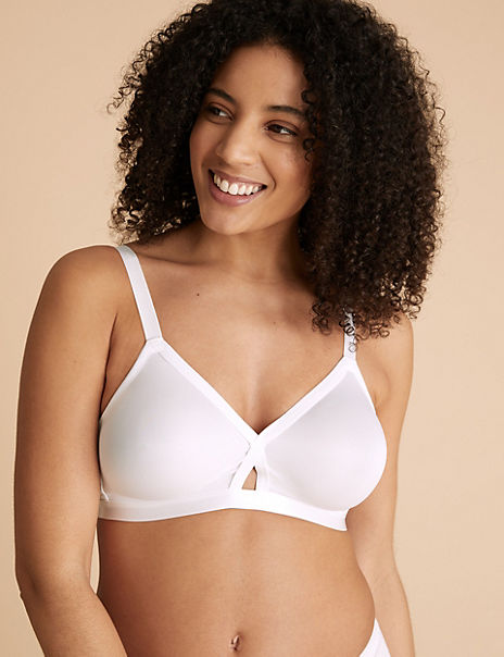 2 Pack Full Cup Crossover Non-Wired Bras A-E