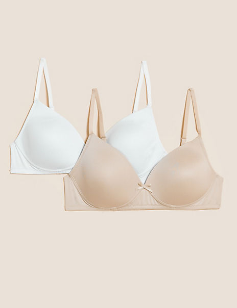 2 Pack Padded Multiway Bras A-DD