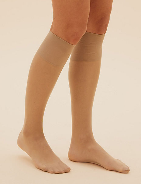 4pk 10 Denier Ladder Resist Knee Highs