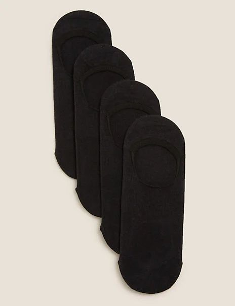 4pk Cotton Invisible Trainer Liners