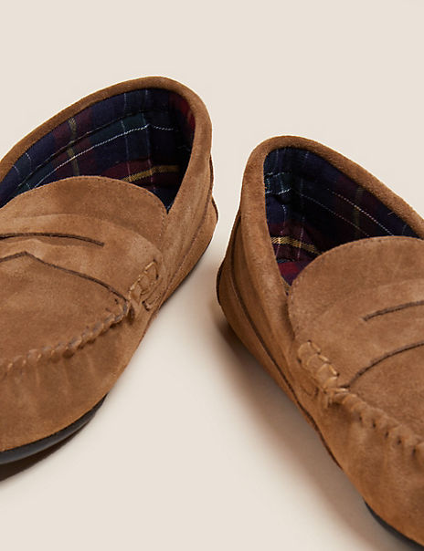 Suede Slippers with Freshfeet™ - Marks and Spencer Cyprus