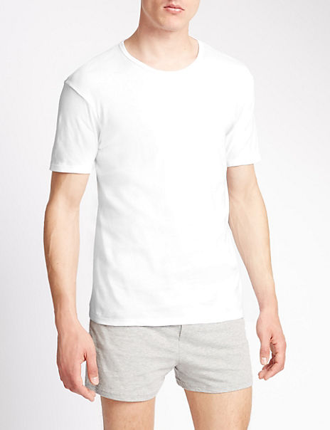 3pk Pure Cotton T-Shirt Vests