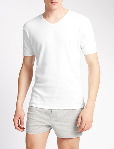 3 Pack Cotton Short Sleeve Vest