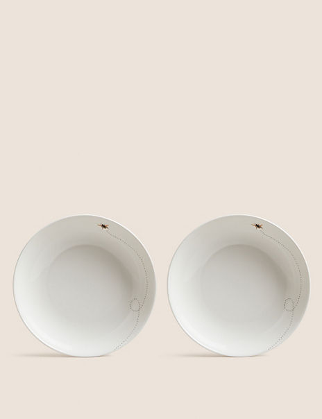 Set of 2 Bee Pasta Bowls
