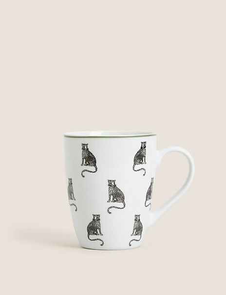Set of 4 Leopard Mugs