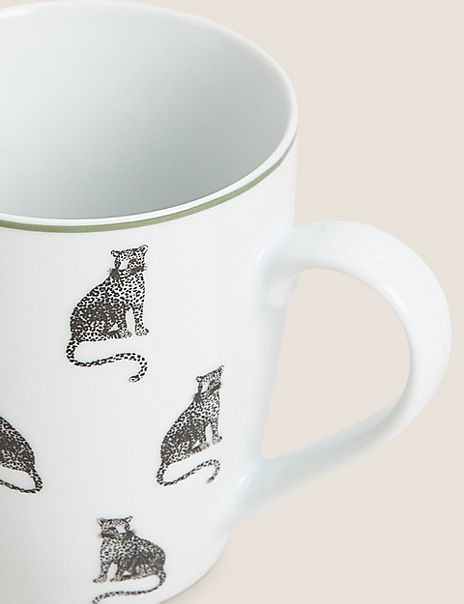 Set of 4 Leopard Mugs