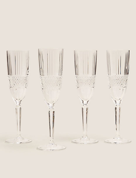 Set of 4 Adeline Champagne Flutes