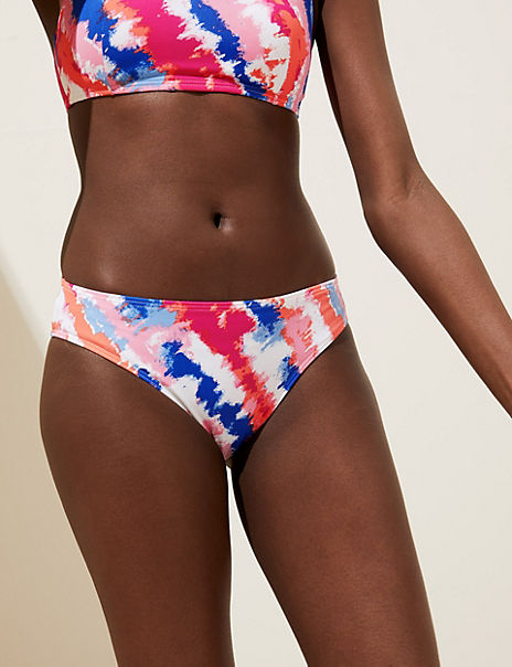 Tie Dye High Leg Bikini Bottoms