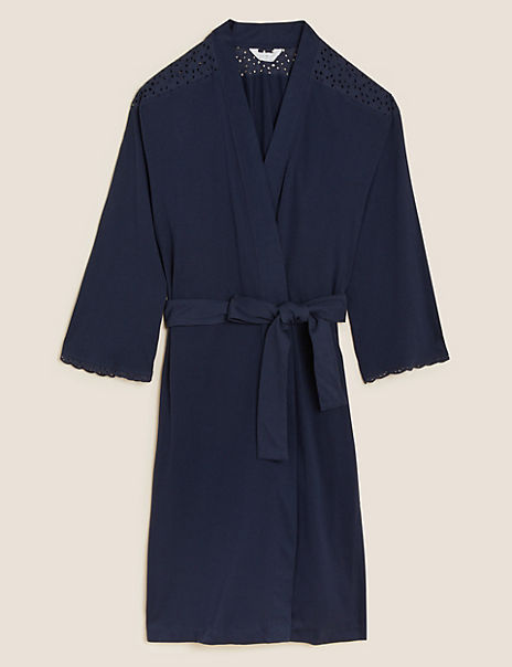Pure Cotton Broderie Trim Wrap