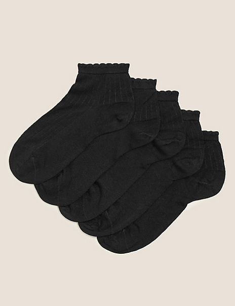 5pk Seamless Toes Anklets