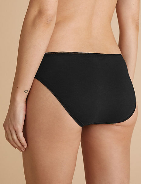 5pk Cotton Lycra® Bikini Knickers