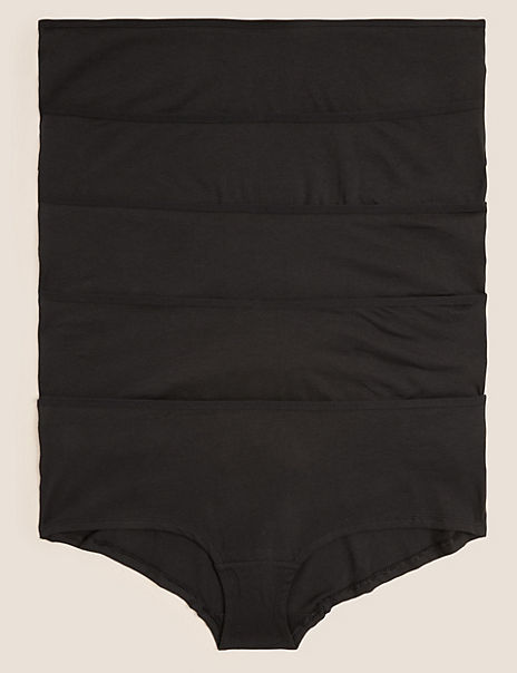5pk Cotton Lycra™ Printed Bikini Knickers, M&S Collection