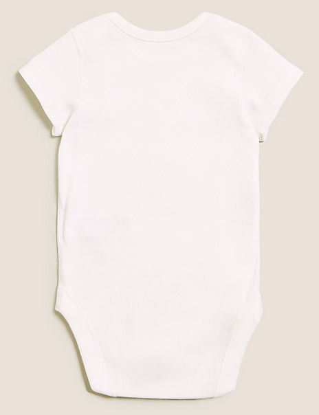 Pure Cotton Slogan Bodysuit (7lbs-12 Mths)
