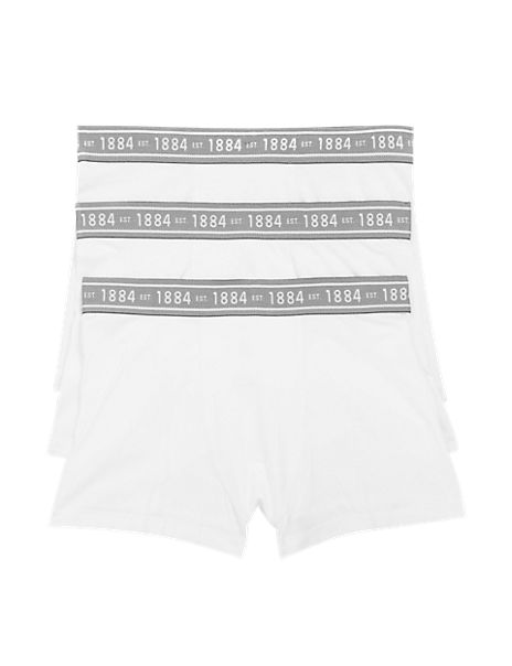 3pk Cotton With Stretch Plain Trunks (6-16 Yrs)