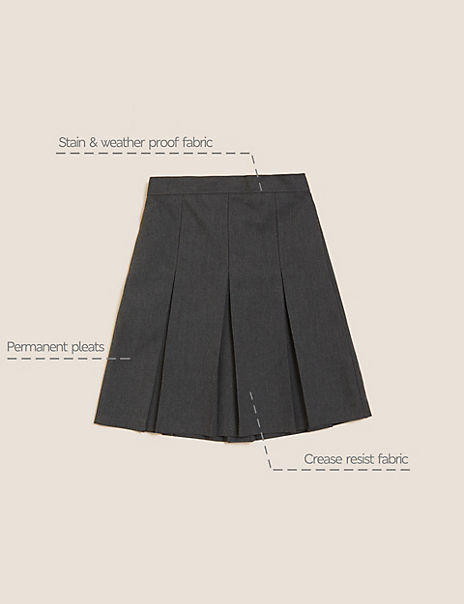 Girls’ Slim Fit Permanent Pleats Skirt