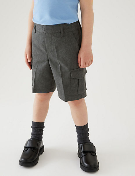 2pk Boys’ Cargo School Shorts (5-14 Yrs)