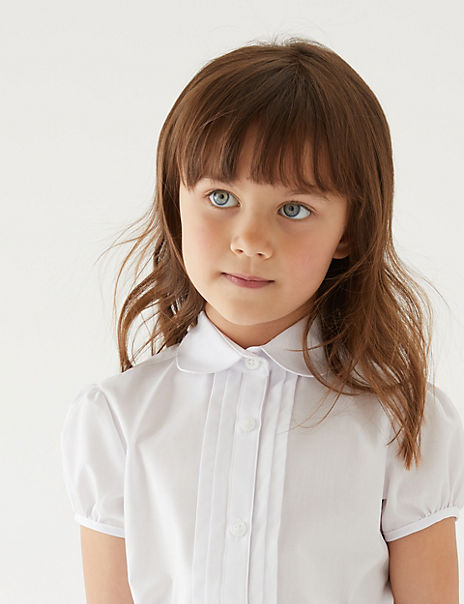 2 Pack Girls’ Pintuck Easy to Iron Shirts