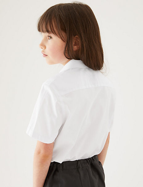 2pk Girls’ Slim Fit Pure Cotton School Blouses