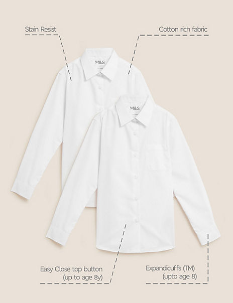 2pk Girls’ Non-Iron School Shirts (5-16 Yrs)