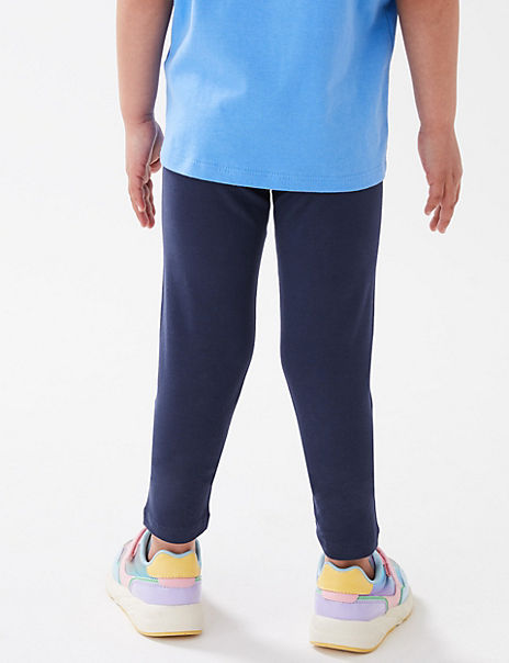 Cotton Rich Plain Leggings (2-7 Yrs)