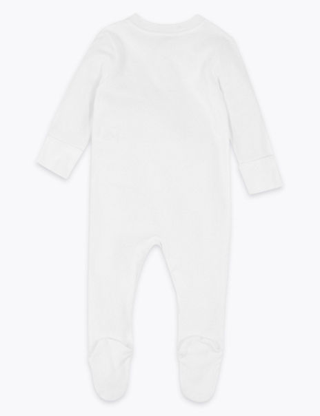 5 Pack Organic Cotton Sleepsuits (5lbs-9 Mths)