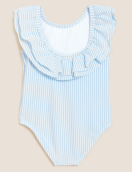 Striped Frill Neck Swimsuit (0-3 Yrs)