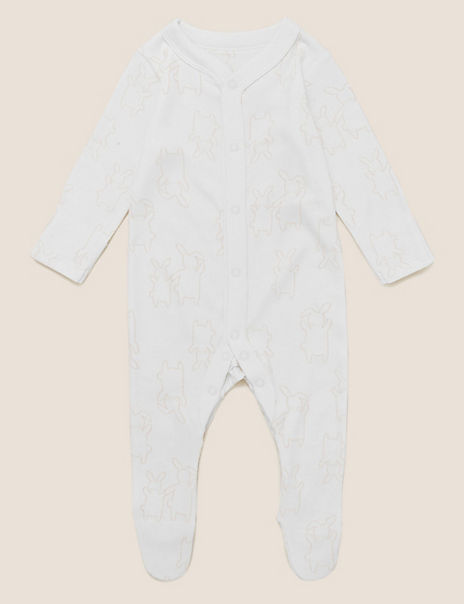 3pk Pure Cotton Printed Sleepsuits (5lbs-3 Yrs)