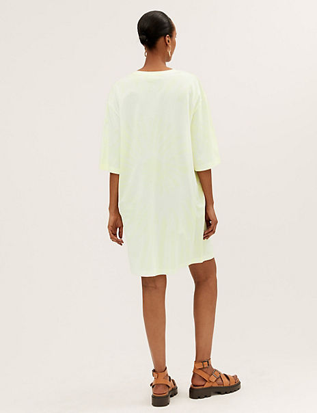 Pure Cotton Tie Dye T-Shirt Dress