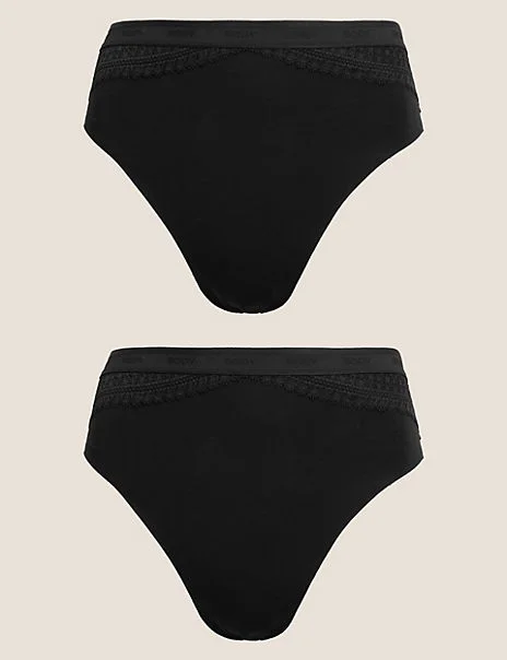 2pk Light Control Seamless High Leg Knickers - Marks and Spencer
