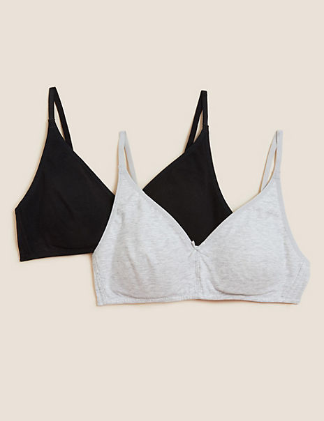 2pk Non Wired First Bras AA-D, M&S Collection