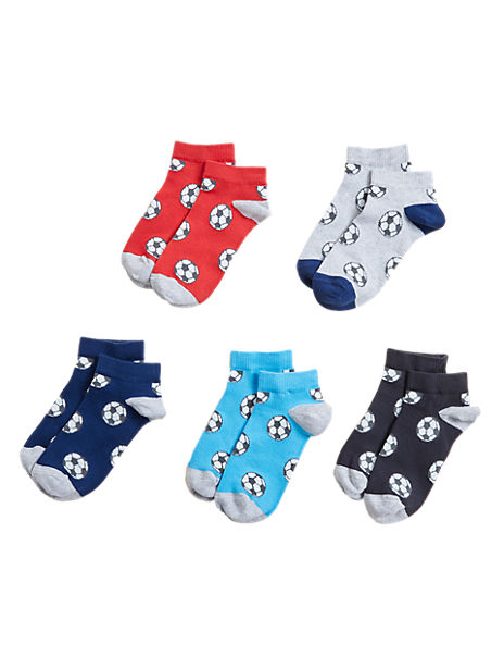 5pk Cotton Rich Trainer Liner Socks