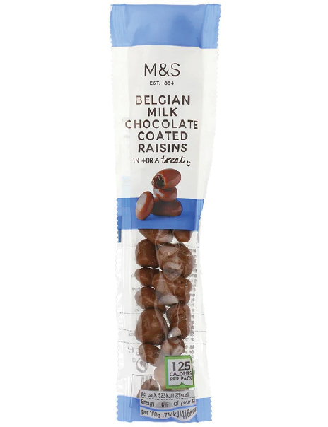 Perfectly Portioned Belgian Milk Chocolate Coated Raisins Perfectly Portioned Belgian Milk Chocolate Coated Raisins