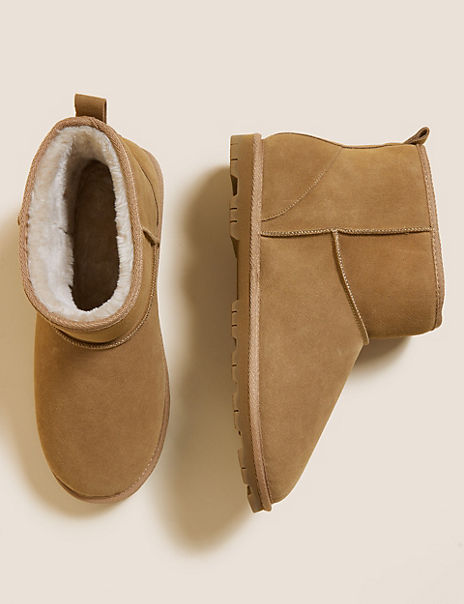 Suede Slipper Boots