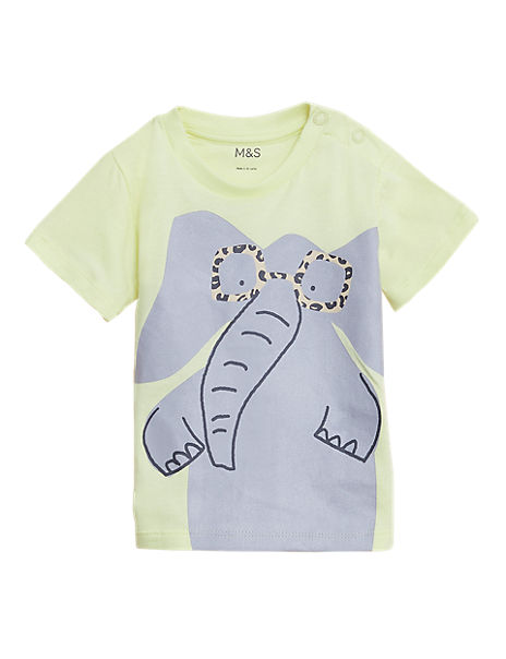 Pure Cotton Elephant T-Shirt (0-3 Yrs)