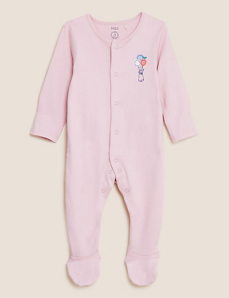 2pk Pure Cotton Peter Rabbit™ Sleepsuits (5½lbs – 3 Yrs)