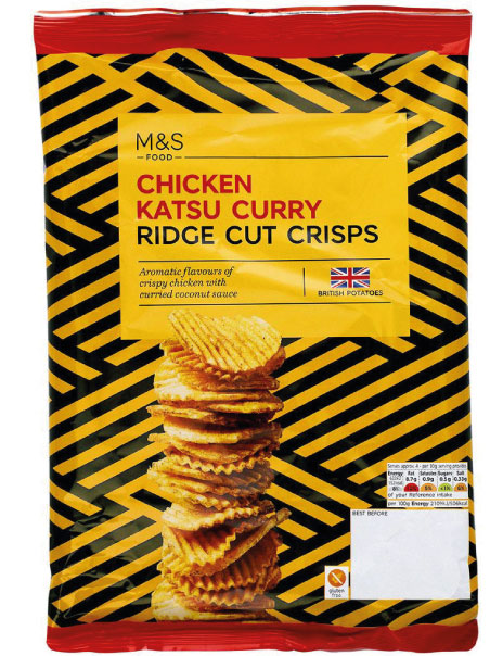  Chicken Katsu Curry Ridge Cut Crisps 