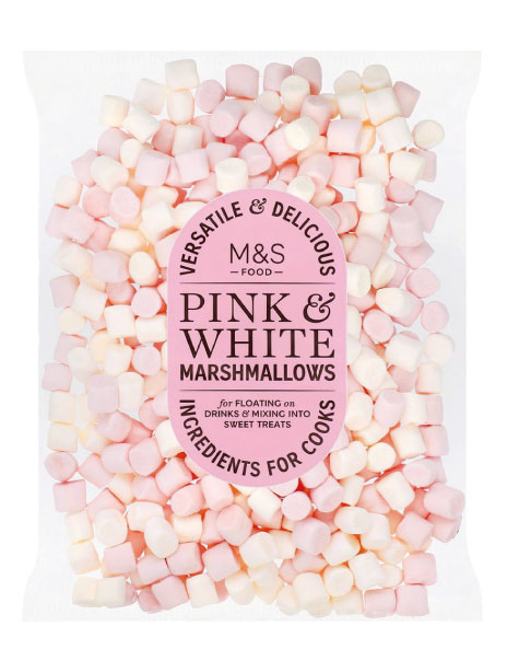  Pink and White Mini Marshmallows 